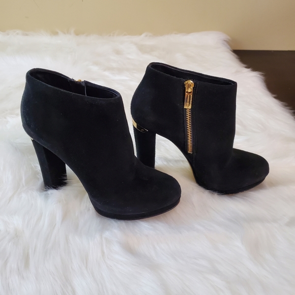 Michael Kors Shoes - Michael Kors Sz 7 Haven Black Suede Booties